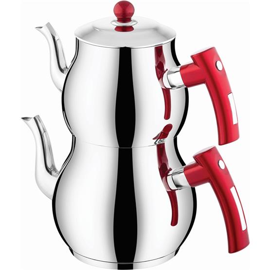 İnterc 9094 Mercan Aile Boyu Sade Çaydanlık