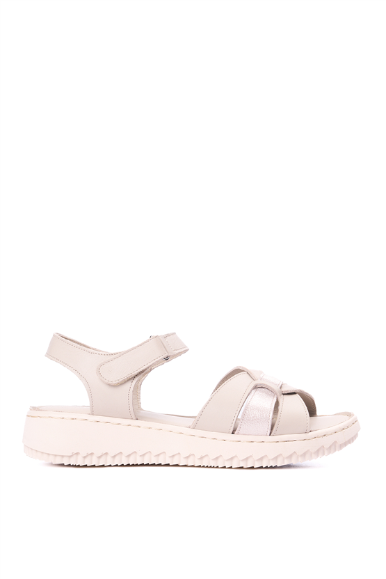 İrem 10 500 Sılver Kadın Derı Sandalet