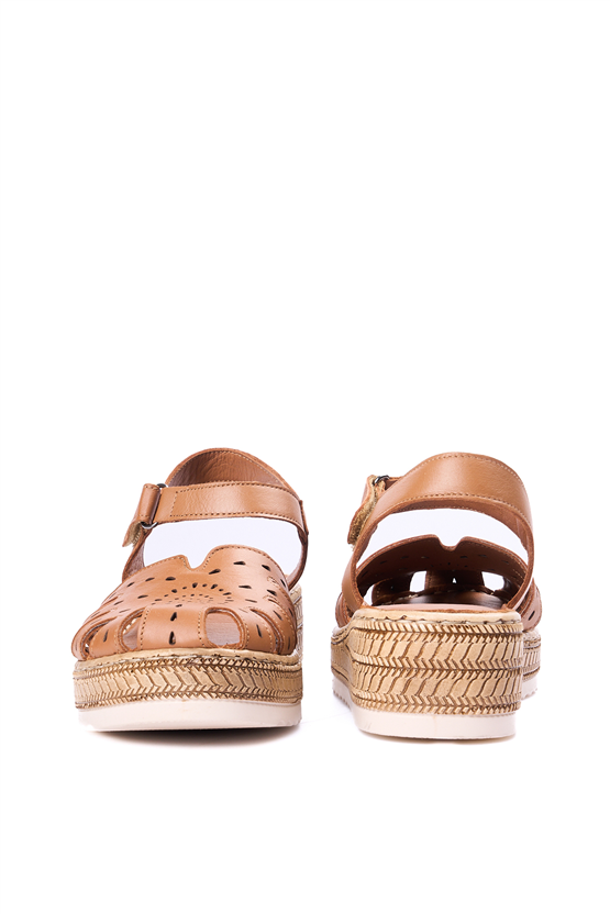 İrem 25 3660 Taba Kadın Derı Sandalet