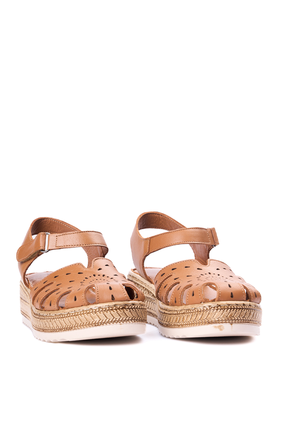 İrem 25 3660 Taba Kadın Derı Sandalet