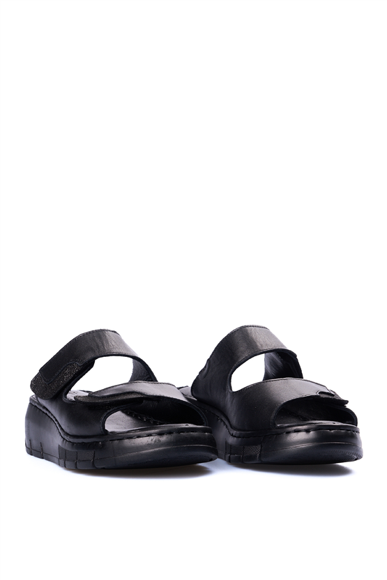 İrem 34 2426 Siyah Kadın Derı Terlik