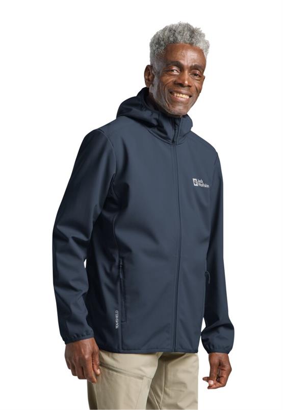 Jack Wolfskın 1307471-C0412 Mıdnıght Sky Bornberg Hoody M Erkek Softshell Mont