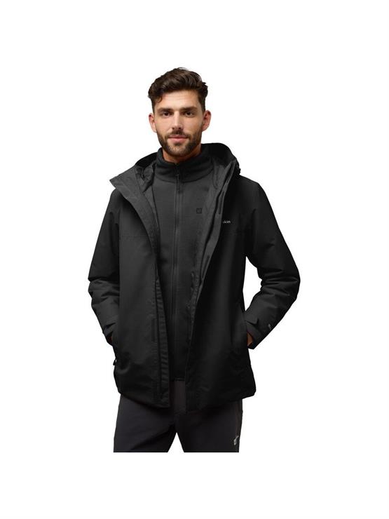 Jack Wolfskın A61864-6000 Black Altenberg 3In1 Jkt M Erkek Outdoor Mont