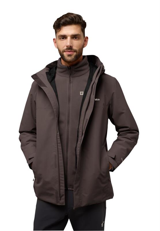Jack Wolfskın A61864-D0108 Peat Altenberg 3In1 Jkt M Erkek Outdoor Mont