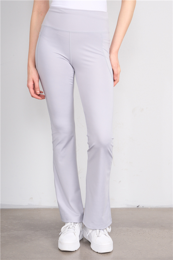 Jeneric Y26 Açık Gri Kadın Dar Paça Tayt S-Xl