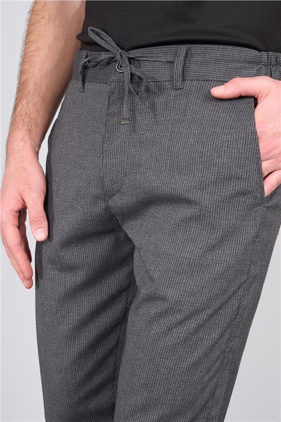 Kagi Füme Erkek Step Cızgılı Jogger Pantolon