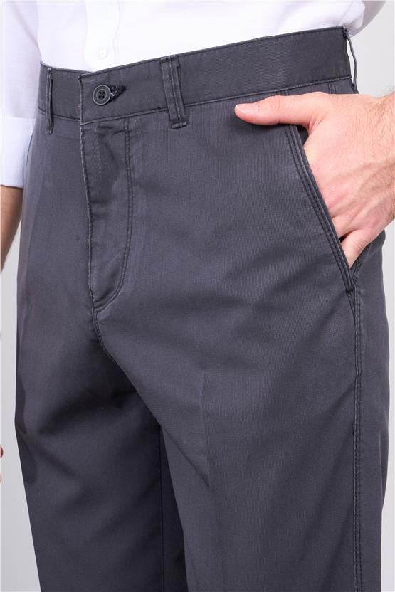 Kagi Gri Erkek Gomez Keten Pantolon