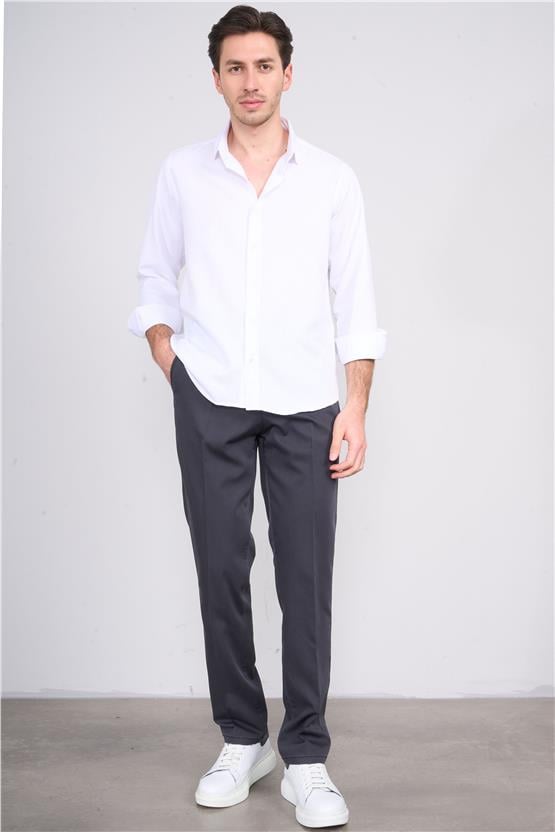 Kagi Gri Erkek Gomez Keten Pantolon