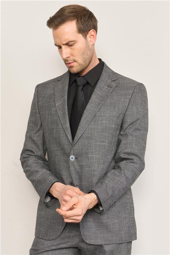 Kagi Gri Erkek Pamuk Polyester Corsıca 4 Drop Klasik Takım