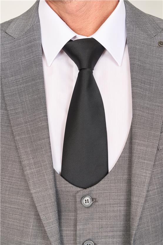 Kagi Gri Erkek Pamuk Polyester Palermo Yelekli Takım