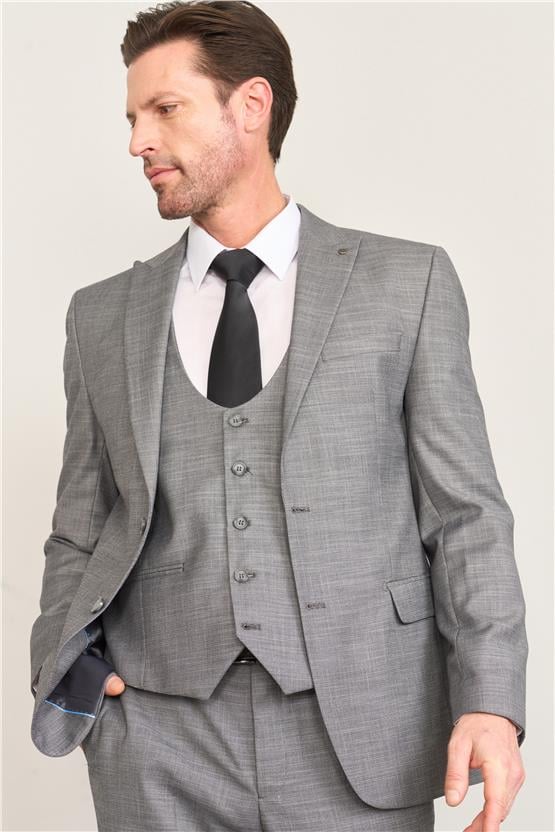 Kagi Gri Erkek Pamuk Polyester Palermo Yelekli Takım