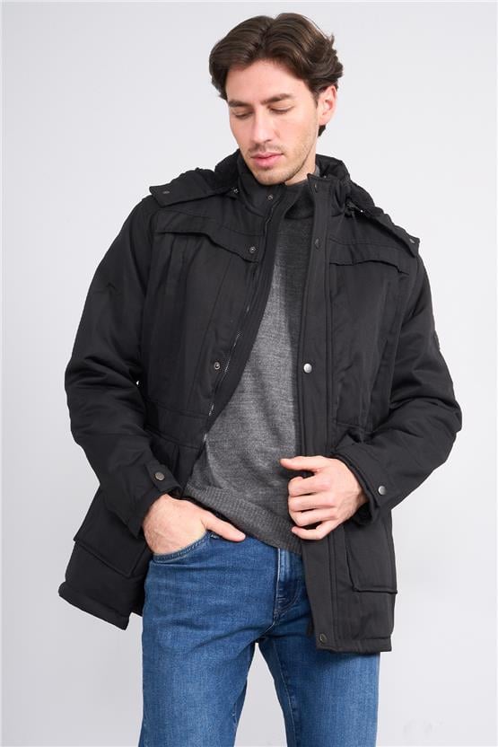 Kagı K26 25031 Siyah Erkek Gabardın Mont