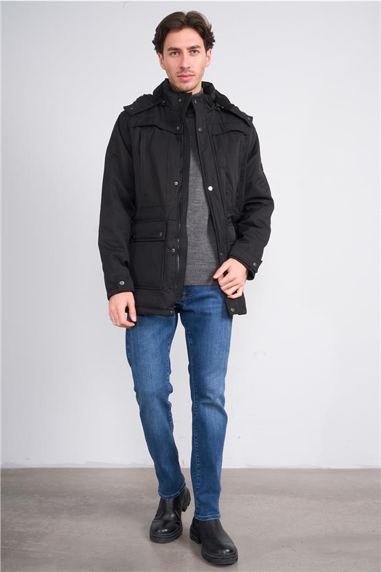 Kagı K26 25031 Siyah Erkek Gabardın Mont