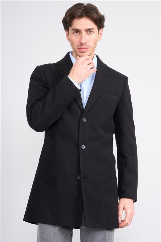 Kagı K26 2508 Siyah Erkek Mono Yaka Kase Kaban