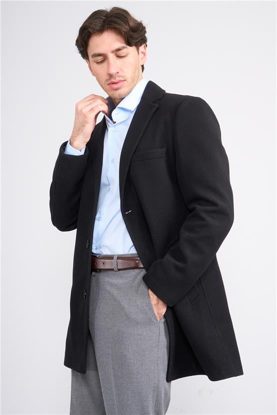 Kagı K26 2508 Siyah Erkek Mono Yaka Kase Kaban