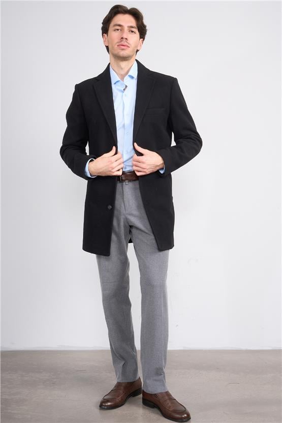 Kagı K26 2508 Siyah Erkek Mono Yaka Kase Kaban