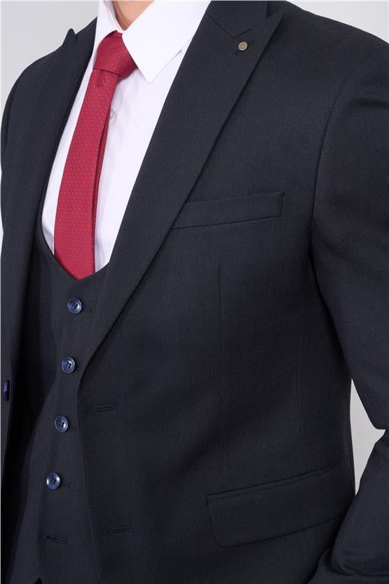 Kagi Lacivert Erkek Pamuk Polyester Roma Yelekli Takım