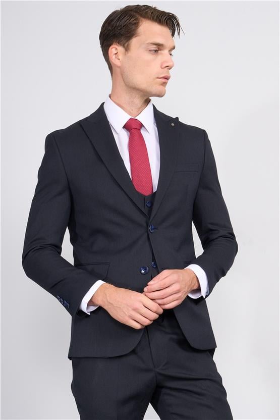 Kagi Lacivert Erkek Pamuk Polyester Roma Yelekli Takım