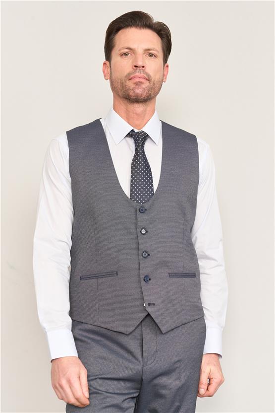 Kagi Lacivert Erkek Pamuk Polyester Sparta Yelekli Takım