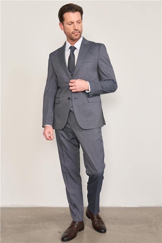 Kagi Lacivert Erkek Pamuk Polyester Sparta Yelekli Takım