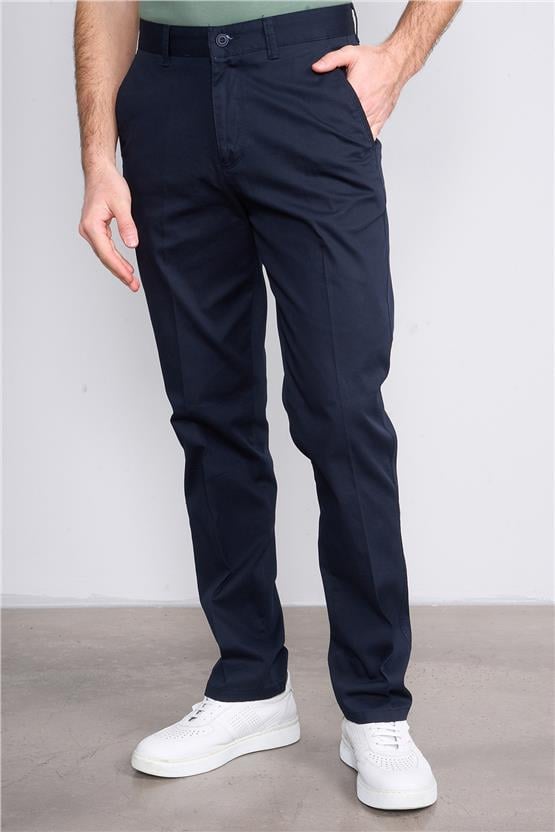 Kagi Lacivert Erkek Samara Keten Pantolon