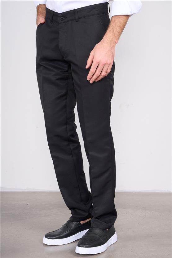 Kagi Siyah Erkek Dinamo Keten Pantolon