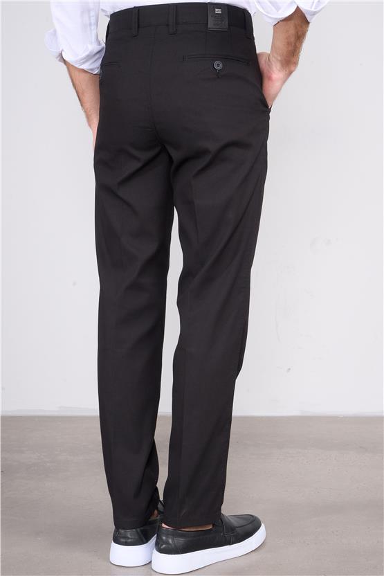 Kagi Siyah Erkek Palmiye Keten Pantolon