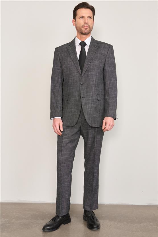 Kagi Siyah Erkek Pamuk Polyester Corsıca 4 Drop Klasik Takım