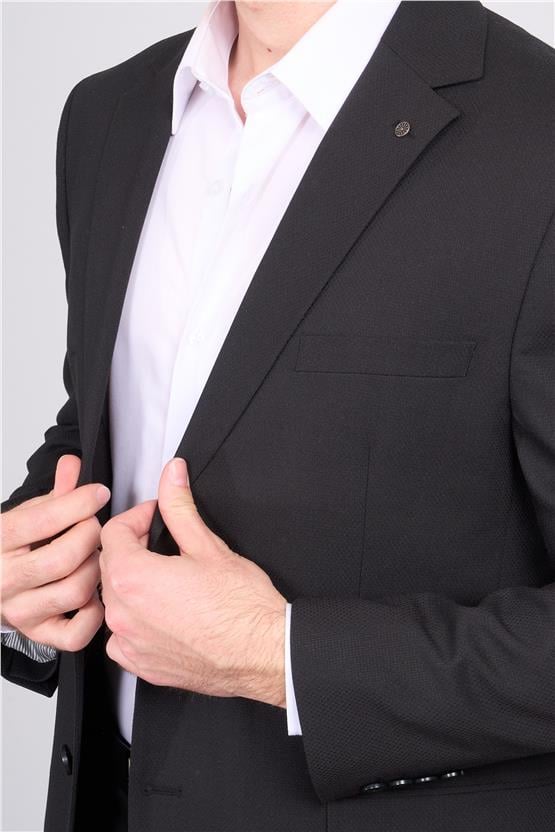 Kagi Siyah Erkek Pamuk Polyester Hıguan 4 Drop Klasik Takım