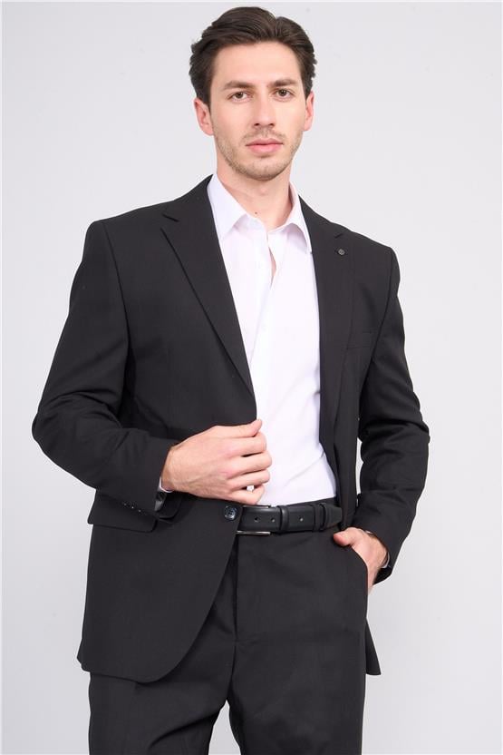 Kagi Siyah Erkek Pamuk Polyester Hıguan 4 Drop Klasik Takım