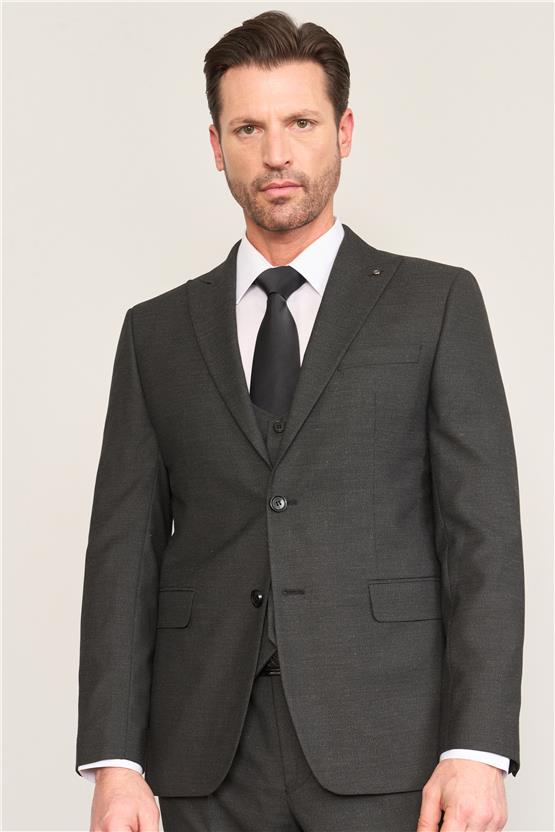 Kagi Siyah Erkek Pamuk Polyester Modena Yelekli Takım