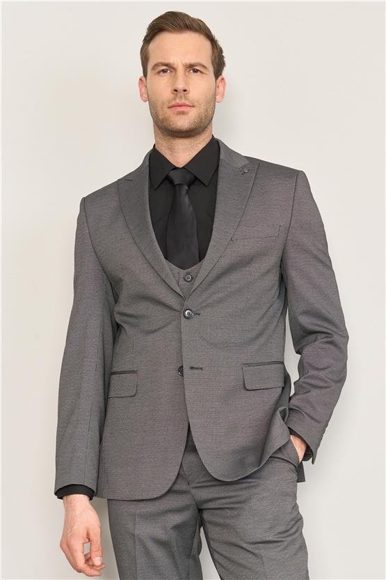 Kagi Siyah Erkek Pamuk Polyester Sparta Yelekli Takım