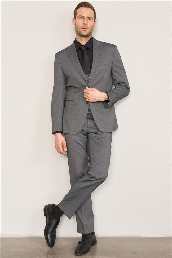 Kagi Siyah Erkek Pamuk Polyester Sparta Yelekli Takım