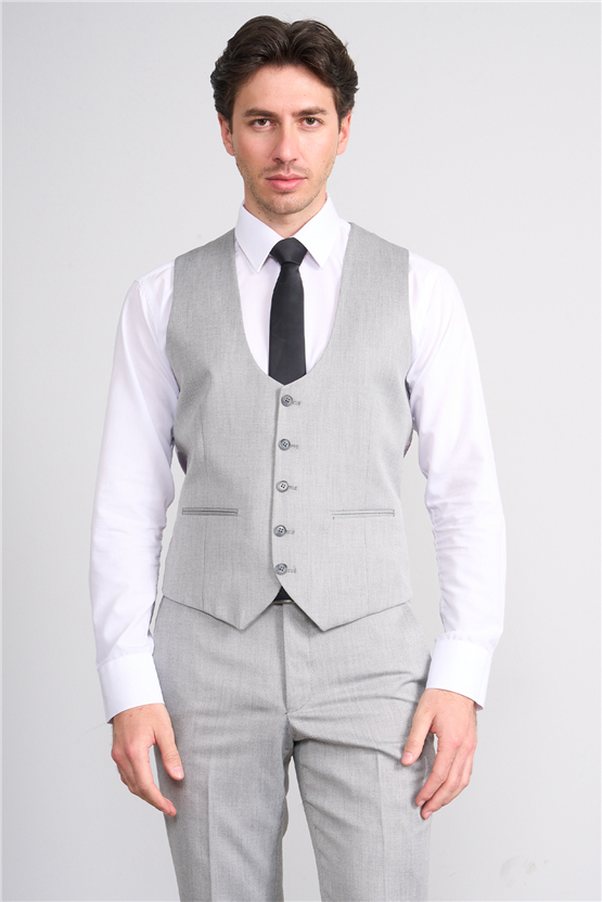 Kagi Vizon Erkek Pamuk Polyester Parma Yelekli Takım