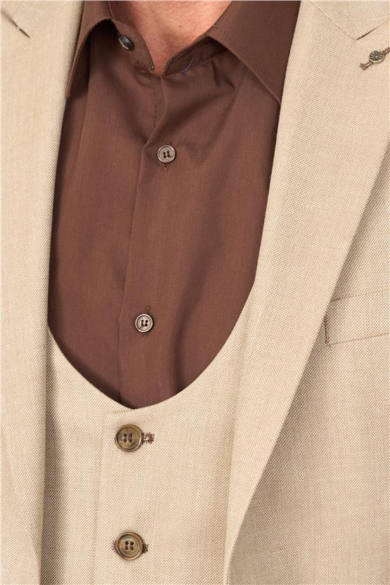 Kagi Vizon Erkek Pamuk Polyester Parma Yelekli Takım