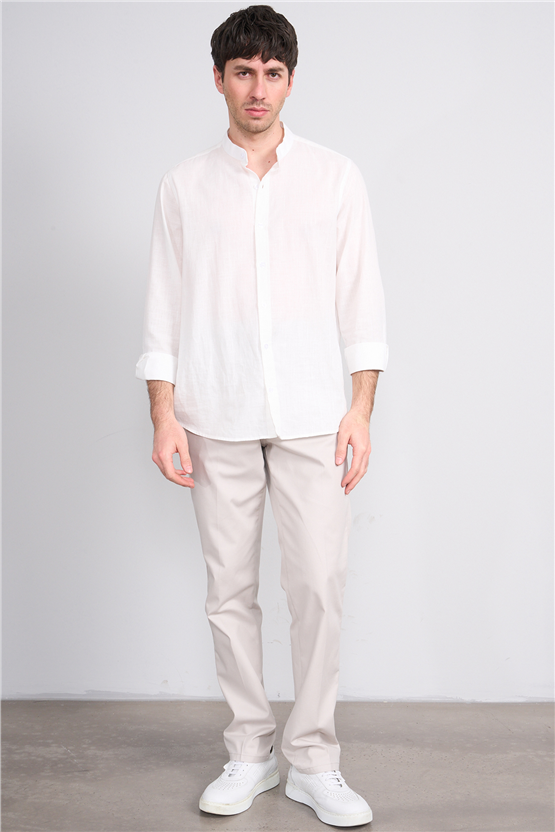 Kagi Y26 Cordoba Keten Pantolon Bej