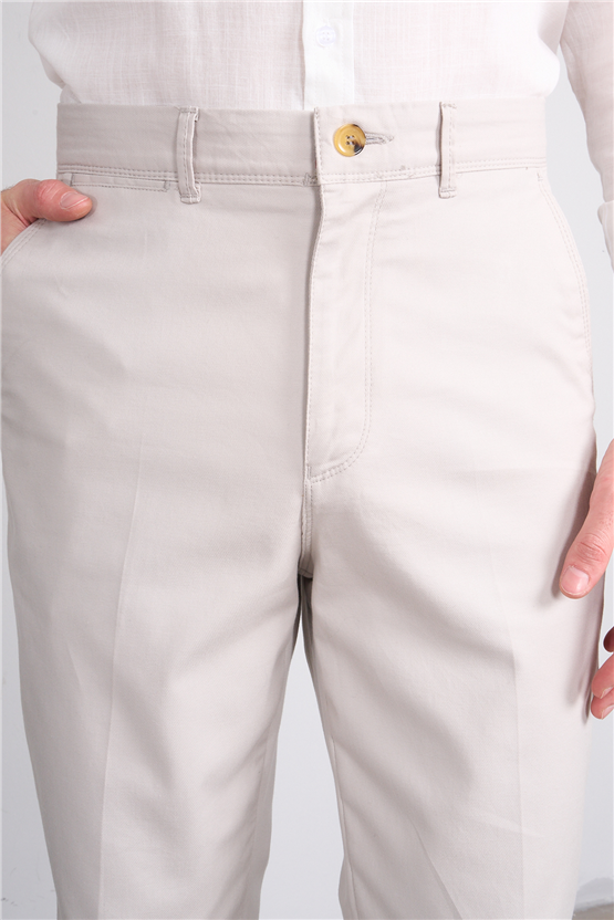 Kagi Y26 Cordoba Keten Pantolon Bej