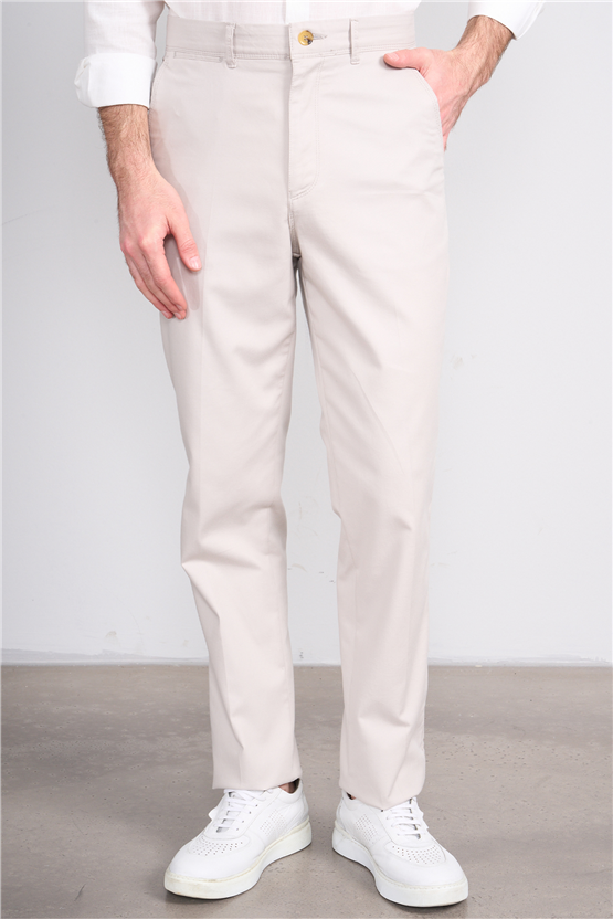 Kagi Y26 Cordoba Keten Pantolon Bej
