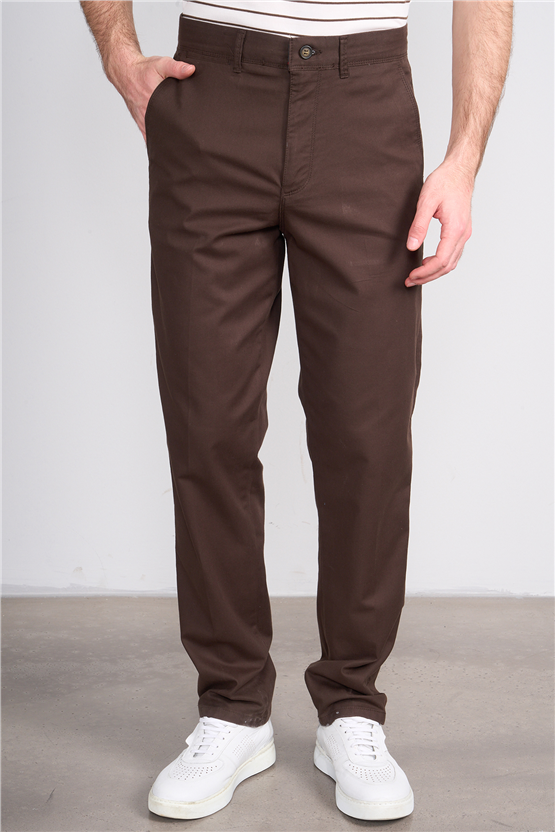 Kagi Y26 Cordoba Keten Pantolon Kahverengi