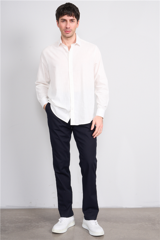 Kagi Y26 Cordoba Keten Pantolon Lacivert