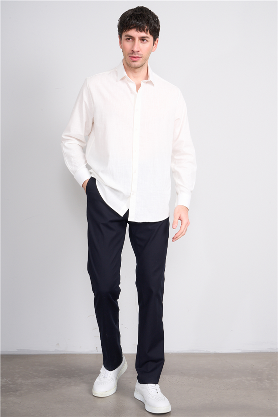 Kagi Y26 Cordoba Keten Pantolon Lacivert
