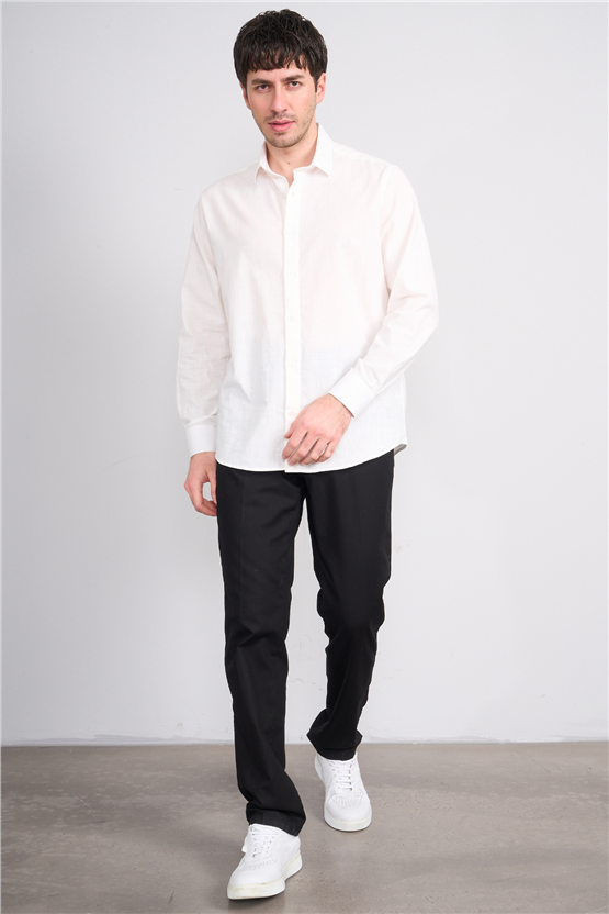 Kagi Y26 Cordoba Keten Pantolon Siyah