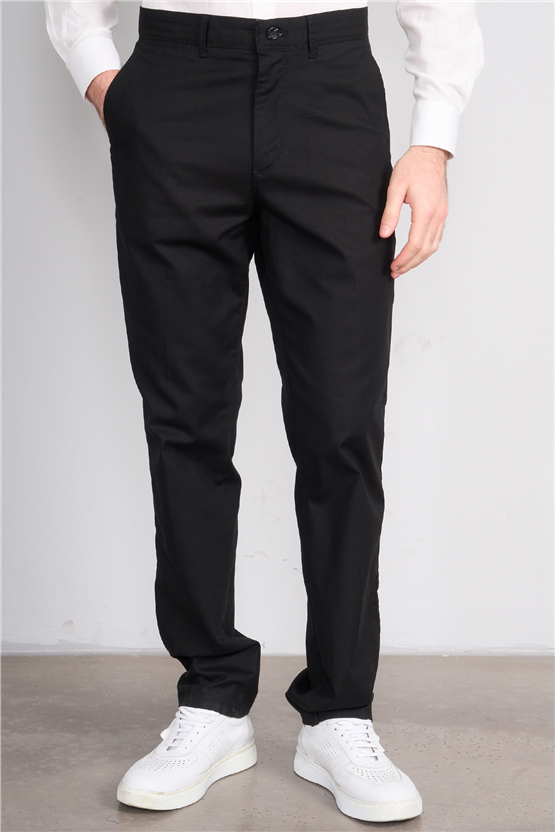 Kagi Y26 Cordoba Keten Pantolon Siyah