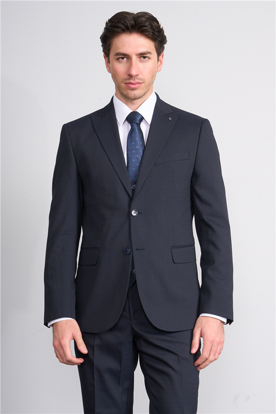 Kagi Y26 Eyfel Slim Fit Yelekli Takım Elbise Lacivert