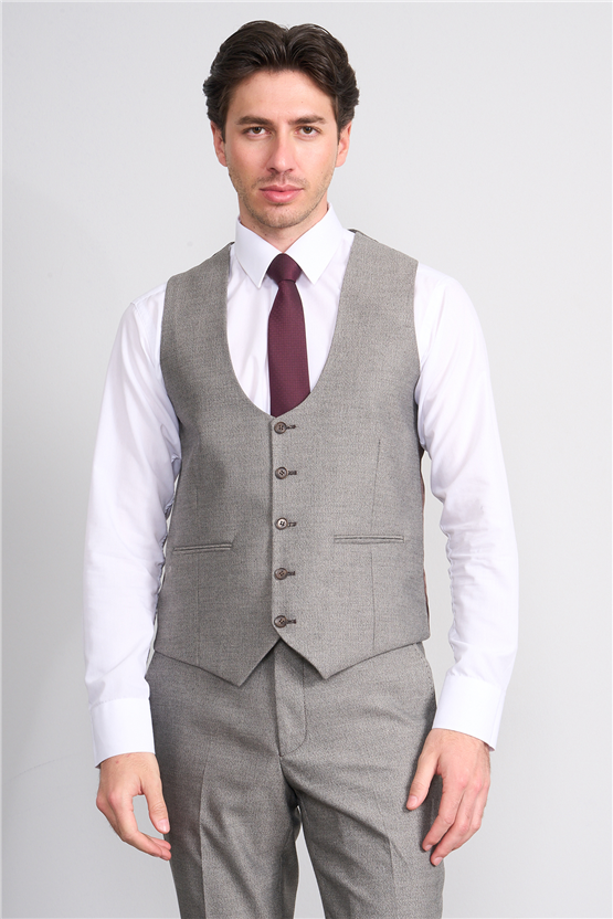 Kagi Y26 Eyfel Slim Fit Yelekli Takım Elbise Toprak