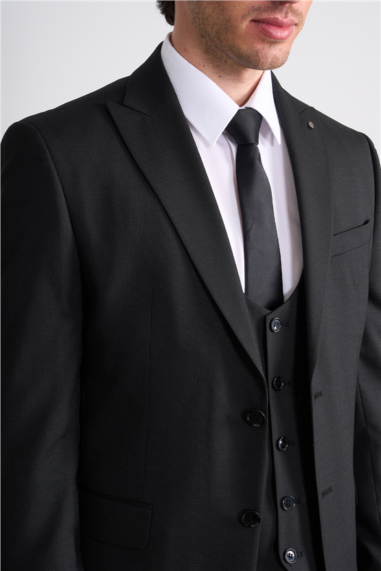 Kagi Y26 Eyfel Slim Fit Yelekli Takım Elbise Siyah