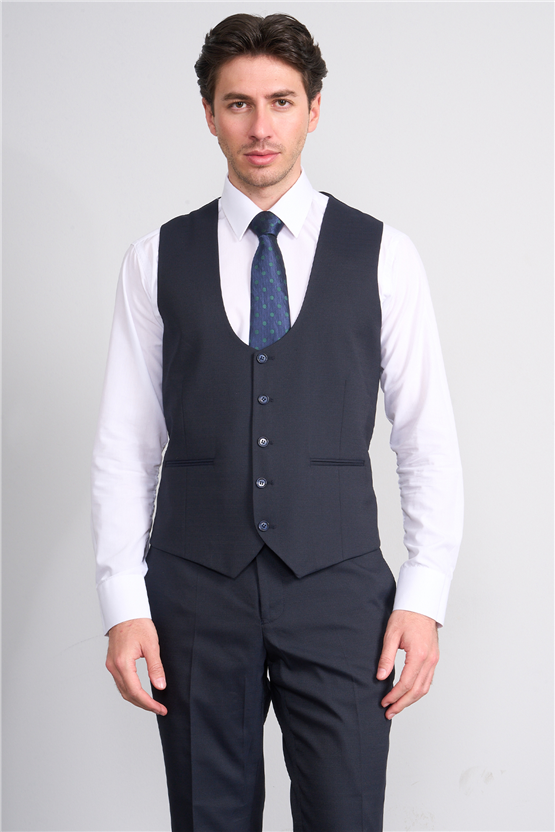 Kagi Y26 Eyfel Slim Fit Yelekli Takım Elbise Lacivert