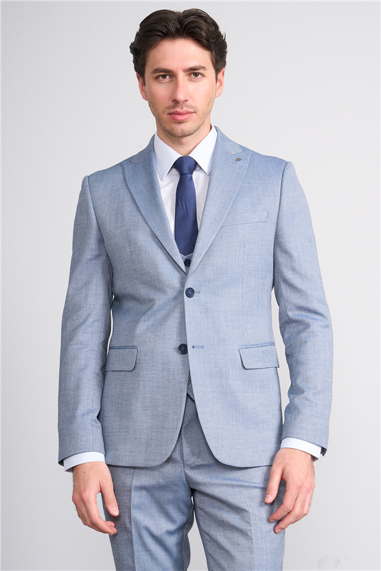Kagi Y26 Monza Slim Fit Yelekli Takım Elbise Mavi