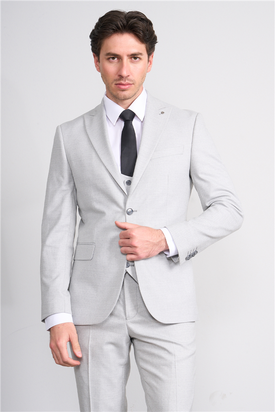 Kagi Y26 Ramırez Slim Fit Yelekli Takım Elbise A.Gri
