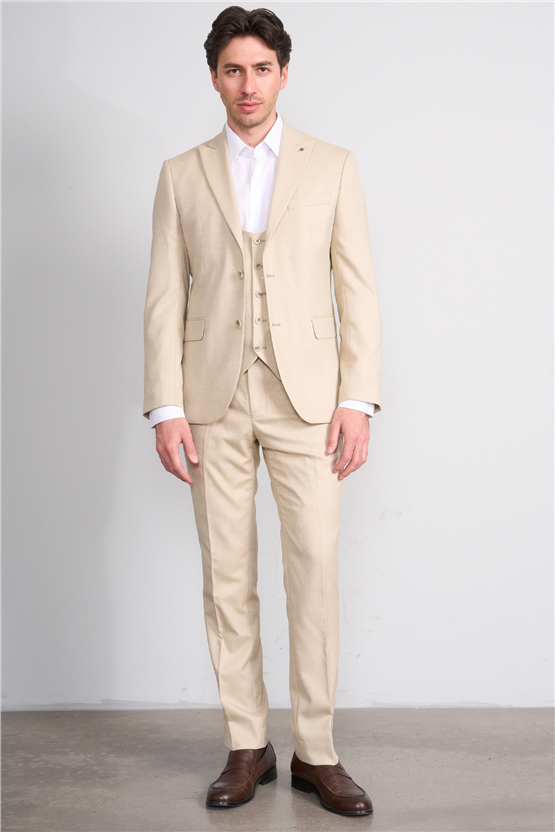 Kagi Y26 Ramırez Slim Fit Yelekli Takım Elbise Vizon